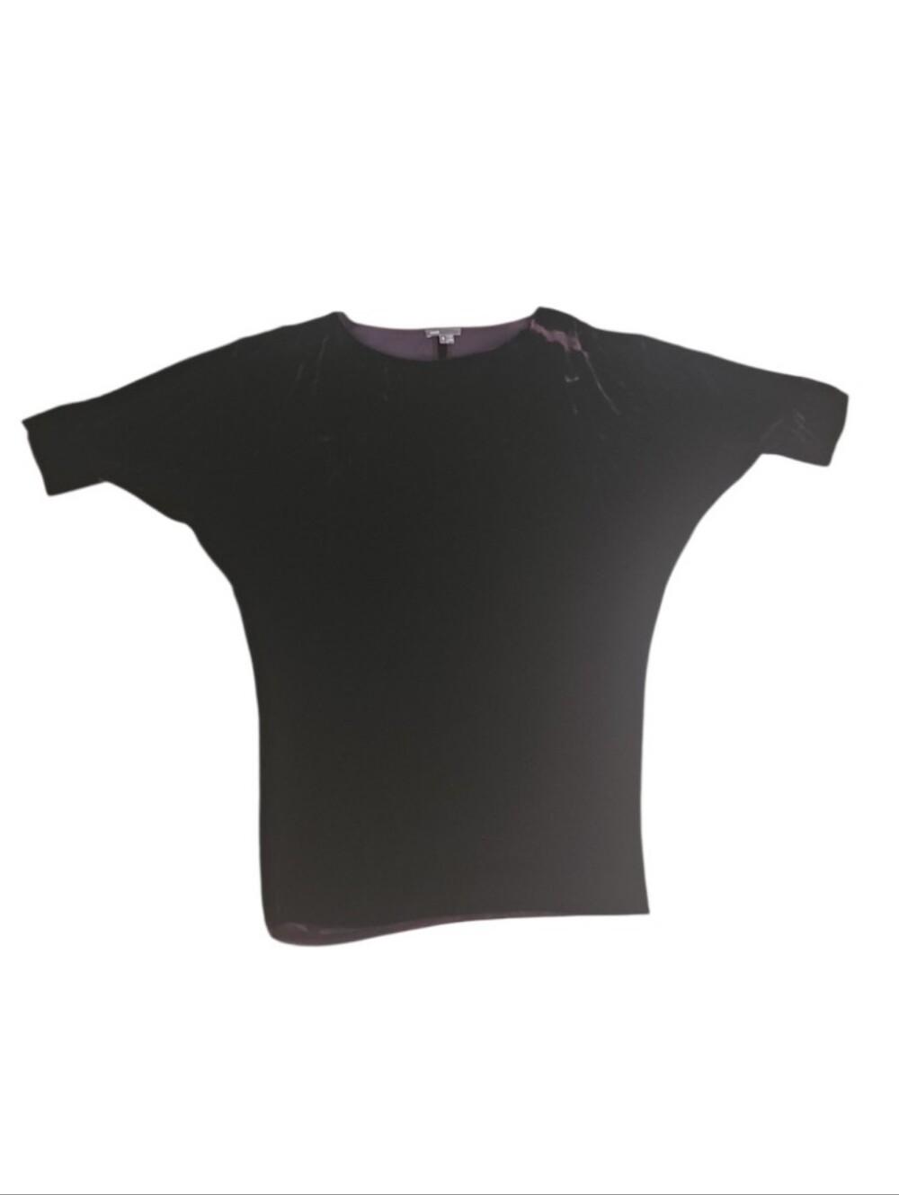 Vince Silk Blend Velvet Dolman Sleeve Tunic Top Women’s S Brown Minimalist Luxe - Picture 3 of 11